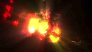 Renkli ışıklar karanlık maddeden sızıyor, sanatsal arka plan