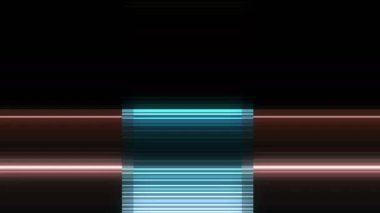 Koyu arkaplan üzerinde hareket eden geometrik ışık parçalarına sahip video