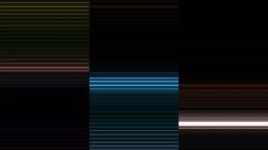 Koyu arkaplan üzerinde hareket eden ışık parçalarıyla geçmişe dönük gelecek tarzı video