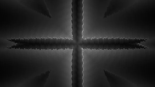 Schwarz Weiß Abstrakter Fraktaler Hintergrund — Stockfoto