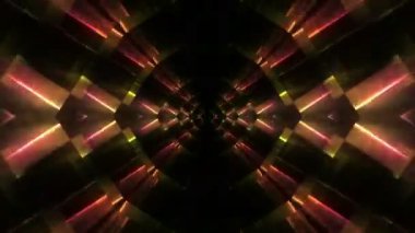 Koyu fütüristik tünel ve hareket eden hafif parçalar