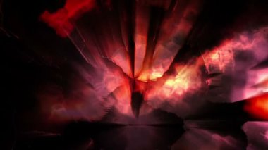 Hareket eden ışık sızıntısı olan koyu renkli şekiller