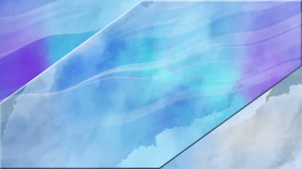 Abstrakter Blauer Hintergrund Mit Bewegtem Nebel Und Zwei Linien — Stockvideo