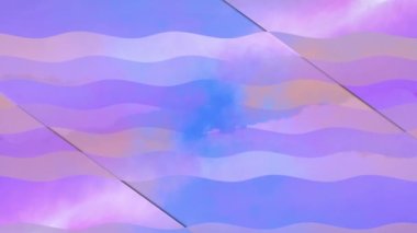 Hareket eden dalgalar ve iki satırlı soyut renk arkaplanı