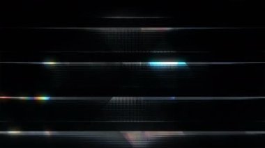 Siyah arkaplanda parlak renkli yanıp sönen ve hareket eden ışıklar