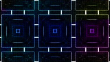 Renkli Soyut Geometrik Arkaplan Döngü Canlandırması
