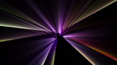 Karanlıkta ışık yollarının canlandırılması. soyut neon ışığı