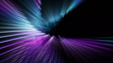 Karanlıkta ışık yollarının canlandırılması. soyut neon ışığı