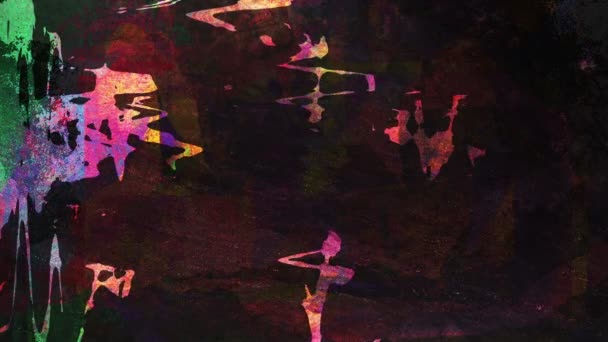 Πολύχρωμο Grunge Art Background Βρόχο — Αρχείο Βίντεο