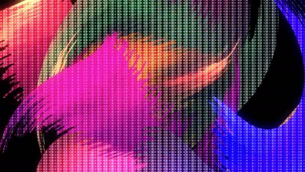 Kolorowe Grunge Art Tle Pętli — Wideo stockowe