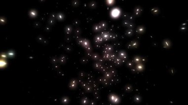 Parlak çizgiler ve noktalarla soyut bir arkaplan. canlandırma