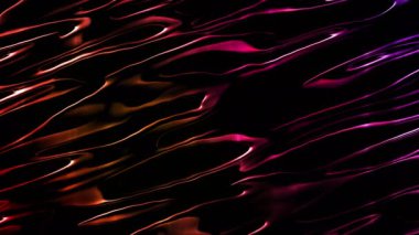 fantezi kaotik renkli fraktal desen üzerinde neon ışıkları siyah