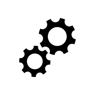 ayarları simgesi beyaz zemin üzerine