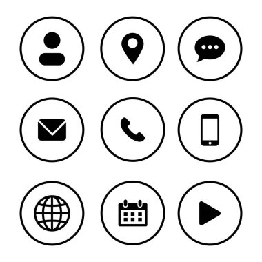 Web simgesi seti. Web simgesi vektörünün kümesi