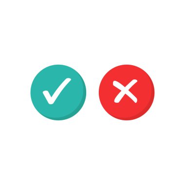 Beyaz arkaplanda izole edilmiş işaret illüstrasyonunu kontrol et