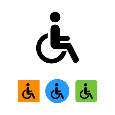 Tekerlekli sandalye erişim Icon Set