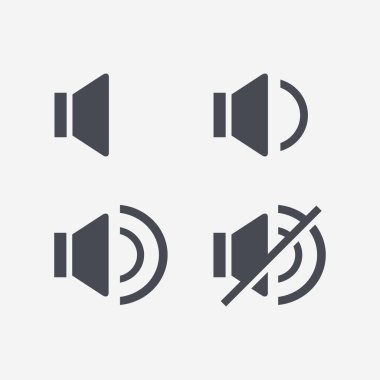  Uygulamalar ve web siteleri için satır resim simgesinde ses hoparlörü sesi