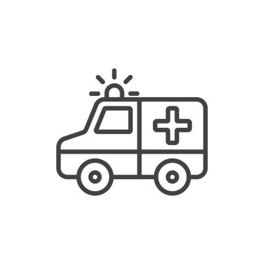 ambulans simgesi vektörü 10 birim