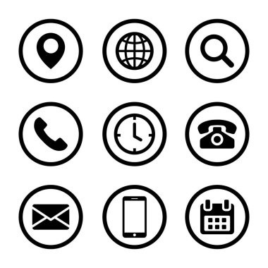 Web simgesi seti. Ağ simgesi vektörü kümesi. uygulamalar ve web sitesi için düz simge