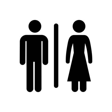 Uygulamalar ve web siteleri için erkek ve kadın tuvalet ikonu