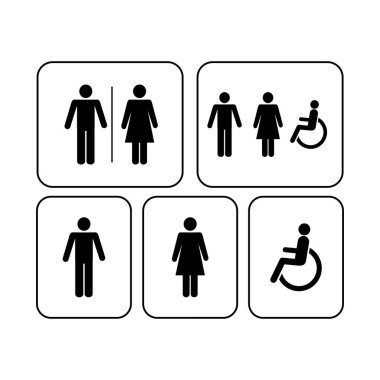 Erkek, kadın siluetli figürler.