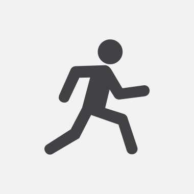 Çalışan simge vektörü, sağlam logo illüstrasyonu, beyaz arkaplanda izole edilmiş pictogram