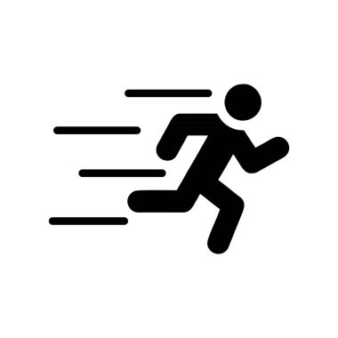 Beyaz arkaplanda çalışan adam simgesi