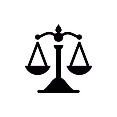 Uygulama ve web sitesi için adaletin düz simgesi ölçekleri