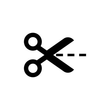 Uygulamalar ve web siteleri için düz simge kesmek için makas