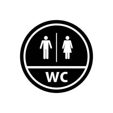Tuvalet simgesi, erkek ve kadın ve basit düz sembol web sitesi, mobil, logo, uygulama, UI
