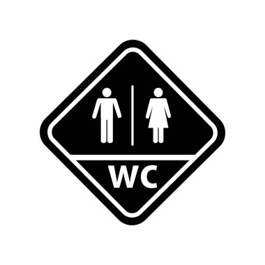 Tuvalet tuvaleti ikonu. Tasarımınız için grafiksel ögeler