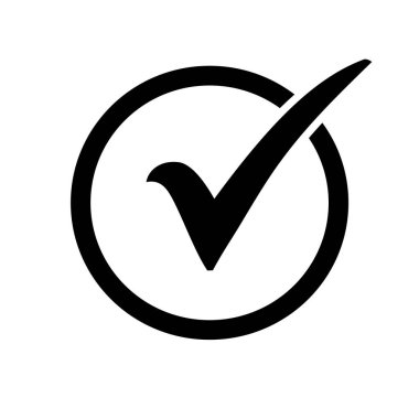 Siyah işaret simgesi daire içinde. Siyah renkli kene sembolü, vektör illüstrasyonu