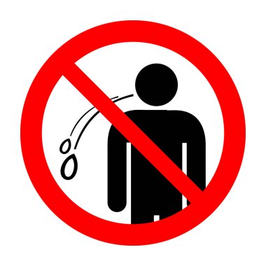 Tükürmek yok. Tükürme, yasak işareti.