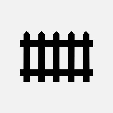 Siyah çit izole edilmiş simge, vektör illüstrasyonu