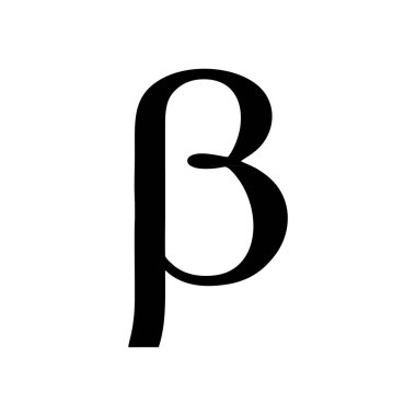 Beta Yunan harf simgesi, Beta sembolü illüstrasyonu