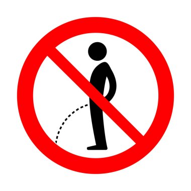 Peeing, yasağı yok vektör çizim