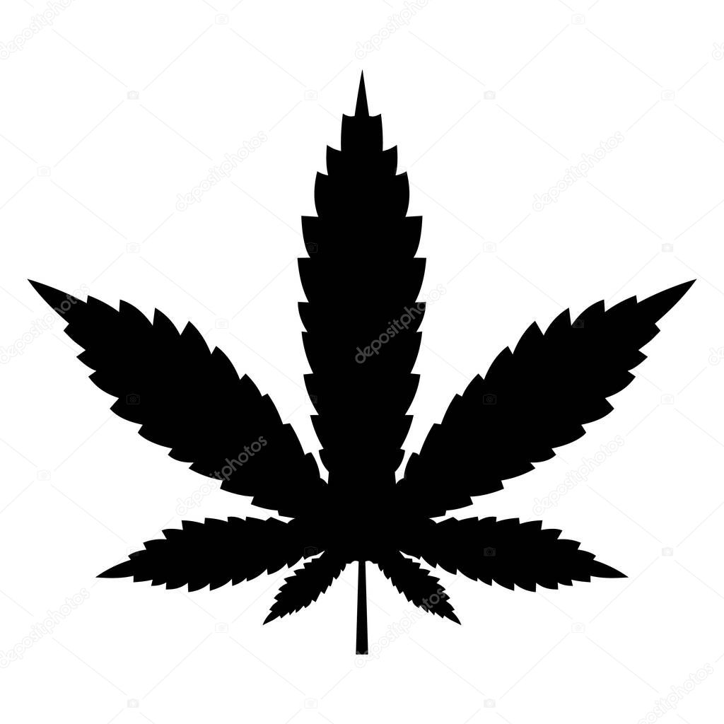 Marijuana leaf icon or cannabis icon, vector illustration