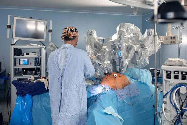 Chirurgický Systém Minimálně Invazivním Robotem Nemocnici Robotické Technologické Vybavení Manipulační — Stock fotografie