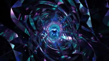 Soyut grafik arkaplan. Işınlanma. Işıldayan dalgalı tüp içinde ulaşım. sıvı desen. Bilim kurgu, fantezi, müzik geçmişi.