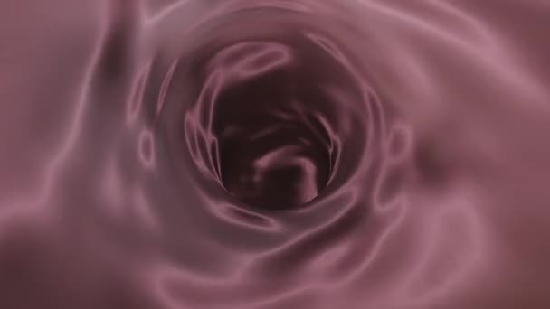摘要粉红纺织品背景 摄像头穿过隧道 柔和的粉红色 软坡度 无缝圈3D动画 — 图库视频影像