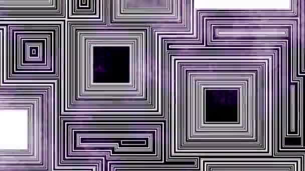 Quadrat Muster Animation Flacher Hintergrund — Stockvideo