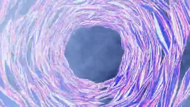 Grijsblauwe Nevel Kosmische Ruimte Gestructureerde Bocht Draait Teleport Frame Hypnose — Stockvideo