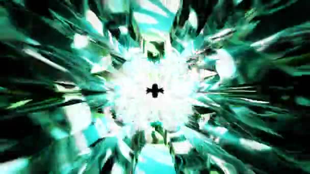 Přechod Zelenou Neon Svítí Zelenými Světly Cyberpunk Styl Hraní Nebo — Stock video