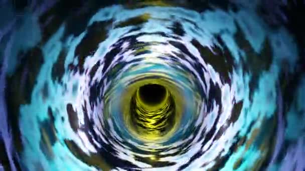Röhrenbewegungen Neonglühende Röhre Bewegung Durch Tunnel Abstrakter Hintergrund — Stockvideo