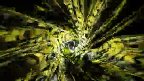 Рух Трубки Неонові Світяться Трубки Рухаються Через Тунель Абстрактний Фон — стокове відео