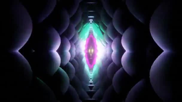 Neon Leuchtenden Abstrakten Hintergrund Musik Science Fiction Hintergrund Zum Spiel — Stockvideo