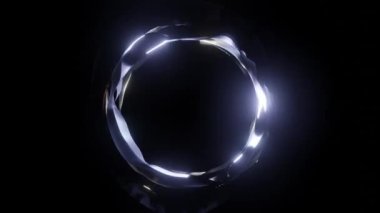 Koyu arkaplanda soyut bilim kurgu portalı