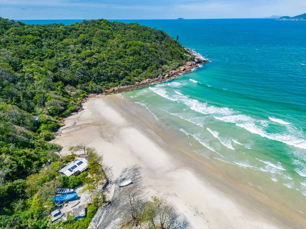 Aerial View Naufragados Beach Florianopolis Santa Catarina Brazil — Stock Photo, Image