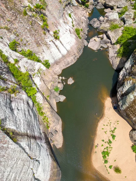 Вид Згори Геологічні Утворення Рослинність Rincao Inferno Bage Rio Grande — стокове фото