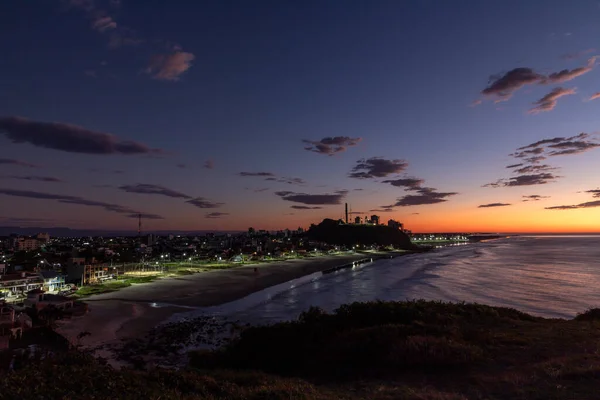 Plaża Cal Latarnia Morska Wschodzie Słońca Torres Rio Grande Sul — Zdjęcie stockowe